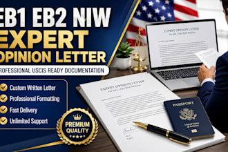 write professional eb1 eb2 nlw expert opinion letter for uscls
