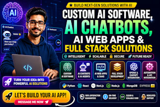 build custom ai software, ai chatbots, ai web apps, and full stack solutions