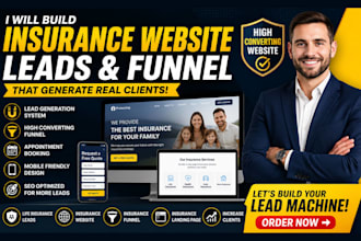 build insurance website, leads, and high converting insurance funnel for agents