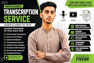 transcribe audio and video accurately