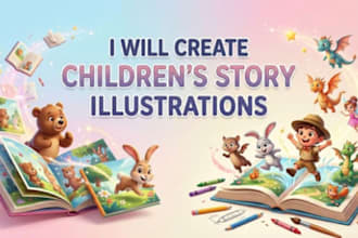 develop children story book and age ranged book illustration