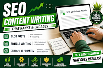 write SEO optimized articles, blog posts and ai prompts