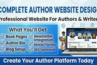 design author website, book website, writer website in wordpress