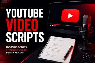 write engaging youtube video scripts for documentary and cash cow channels