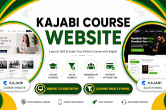 do kajabi course website design, wix online course website, kajabi sales page