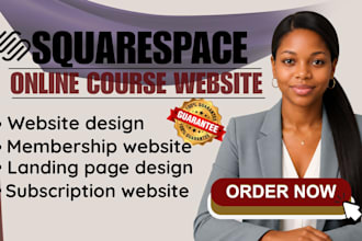 build squarespace membership site and online course platform