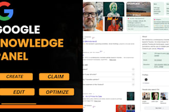 create google knowledge panel knowledge graph seo for author and artist