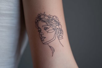 make custom minimal and geometric tattoo design
