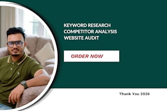 provide keyword research, competitor analysis, and SEO audit