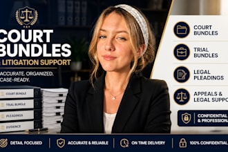prepare court bundles, trial bundles, legal pleadings and appeals