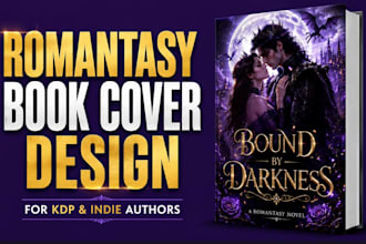 design a romantasy book cover for KDP and indie authors