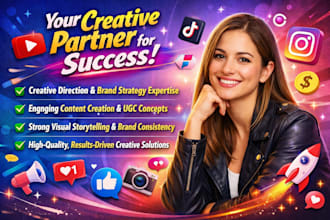 be your creative director for brand strategy, content creation, and ugc
