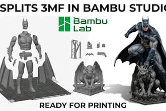 add color to 3d models convert stl to 3mf split part convert 2d to 3d