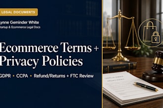 draft gdpr and ccpa compliant ecommerce legal documents