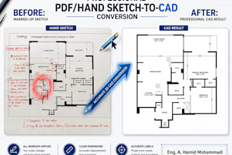 convert your pdfs, images and sketches to autocad files