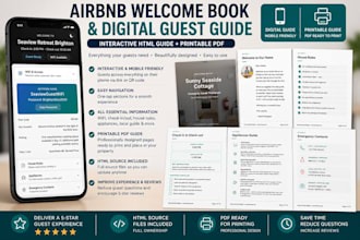 create an airbnb digital guest guide and welcome book