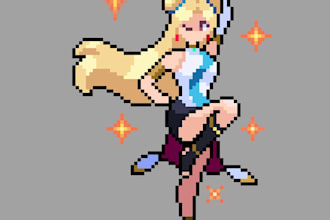 do pixelated character artwork