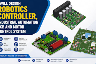 design robotics controller, industrial automation pcb and motor control system
