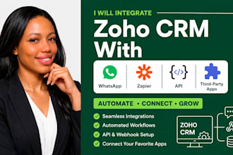 integrate zoho CRM with whatsapp, zapier, API, and third party apps