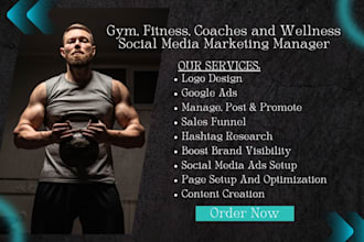 be your fitness, gym, wellness and coaches social media marketing manager