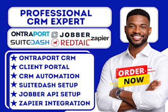 setup ontraport crm suitedash redtail crm  jobber api zapier integration