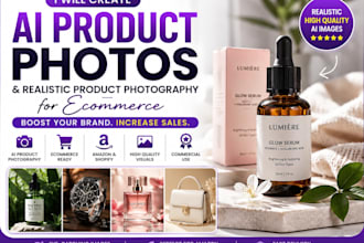 create ai product photos and realistic product photography for ecommerce
