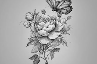 draw custom fine line and blackwork tattoo design
