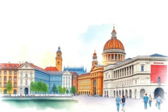 paint architecture or cityscape in watercolor