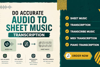 do accurate audio to sheet music transcription