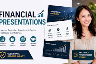 financial presentation, investor report, investment presentation deck expert pro