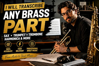 transcribe any song into accurate harmonica, trumpet, trombone, and sax tabs