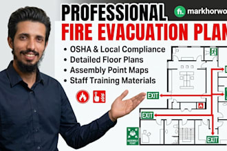 create professional fire evacuation in microsoft visio