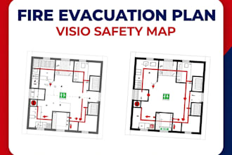 create professional fire evacuation in microsoft visio