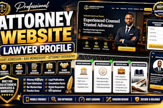 build solo attorney website, barrister portfolio and advocate counsel website