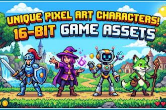 pixel art character design, retro style sprites, nft and game assets