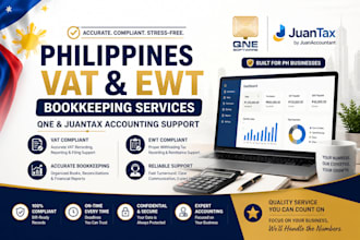 provide philippines vat and ewt bookkeeping using qne and juantax