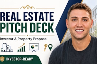 design real estate investor pitch deck, property sales proposal presentation