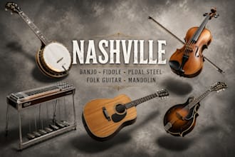 nashville quality banjo, fiddle, pedal steel, folk guiter and mandolin