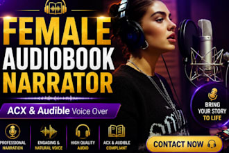 be your female audiobook narrator voice over for acx and audible