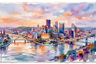 create a custom watercolor city and town map in procreate
