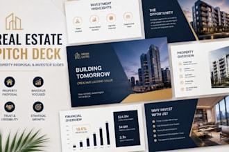 design real estate pitch deck, property proposal deck, investor slides