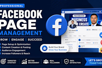 professionally manage your facebook page with engaging posts and optimization