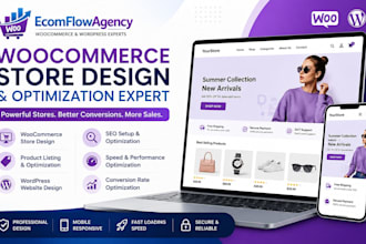 design, redesign and optimize your woocommerce wordpress