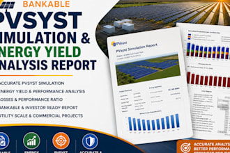 create bankable pvsyst simulation and solar energy yield analysis report