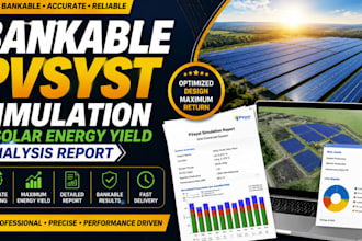 create bankable pvsyst simulation, solar energy yield analysis