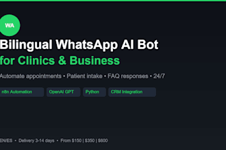 build a bilingual whatsapp ai bot for your business or medical clinic