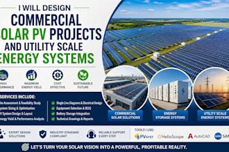 design commercial solar pv projects and utility scale energy systems
