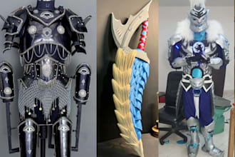 cosplay creation armor wearable armor 3d helmet props eva foam 3d printable mask
