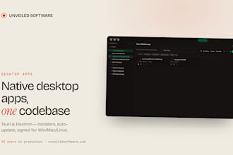 build a cross platform desktop app in tauri or electron