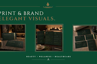 design elegant print and brand visuals for beauty wellness and healthcare